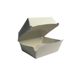 Cajas para Hamburguesas Pequeña Blanca Domicilio