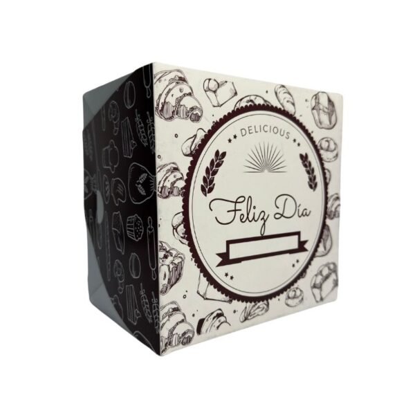 Cajas para tortas blanca-cafe #6 (17x13)